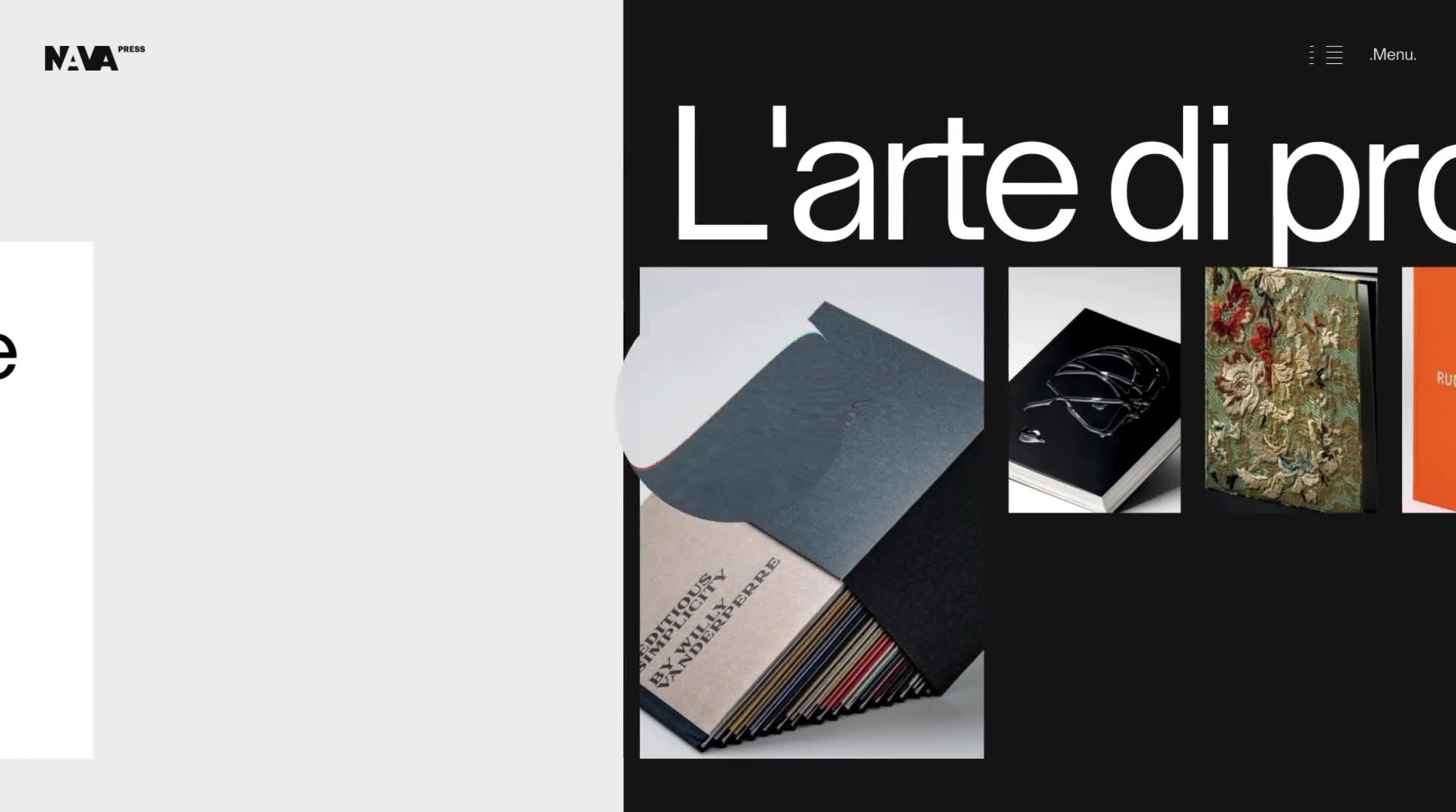 NAVA Press - Horizontal scroll  - Web Animation Example