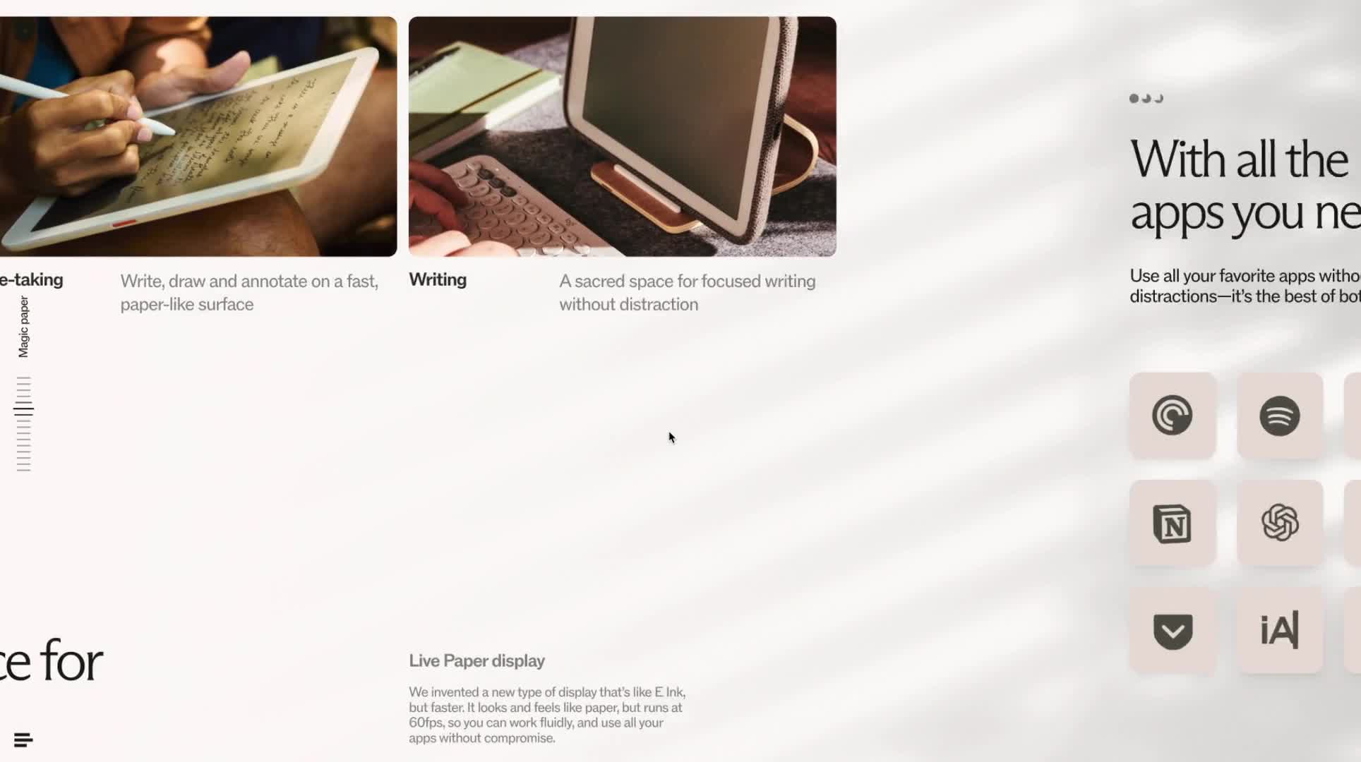 Daylight Computer - Horizontal scroll  - Web Animation Example